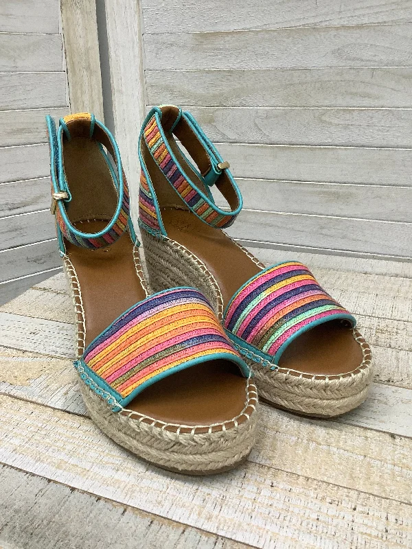 Luxury Sneakers For Sale Sandals Heels Wedge By Franco Sarto In Multi-colored, Size: 10