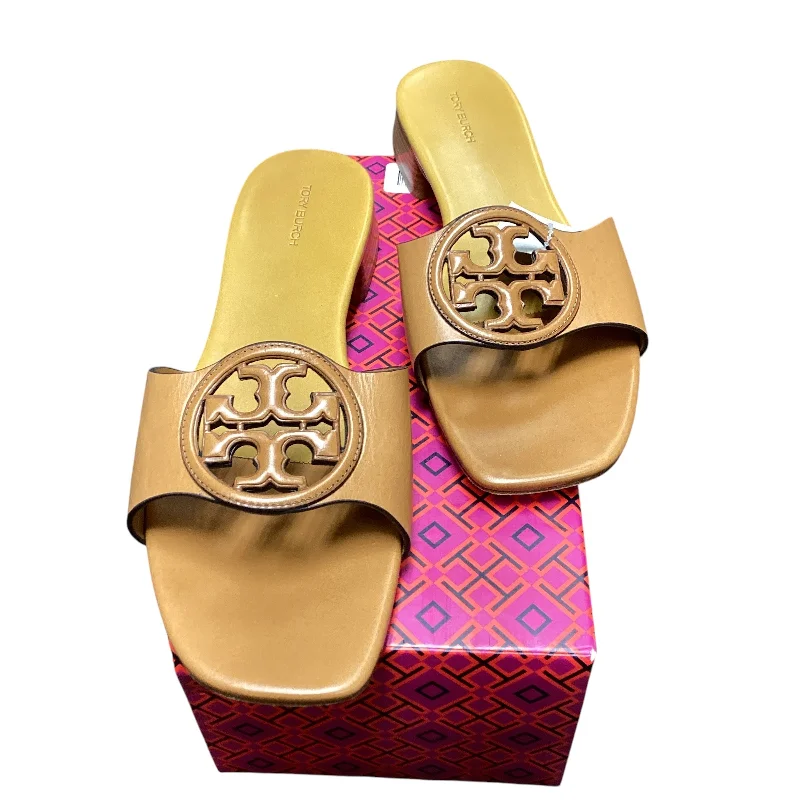 Fashionable Hiking Shoes Sandals Designer By Tory Burch In Tan, Size: 10.5