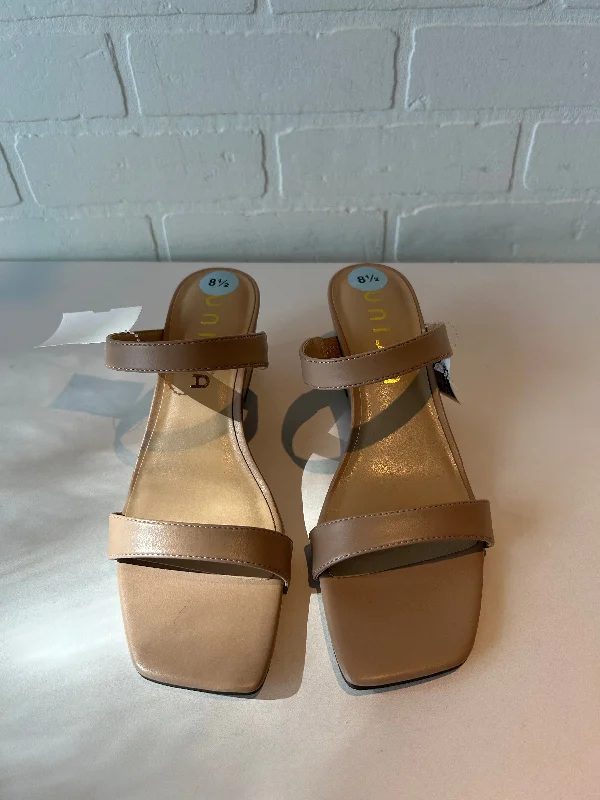 Comfortable Boots For Hiking Sandals Heels Wedge By Unisa In Tan, Size: 8.5