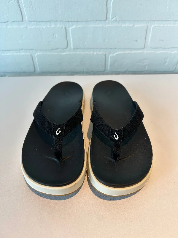 Stylish High Heel Sandals Sandals Flip Flops By Olukai In Black, Size: 7
