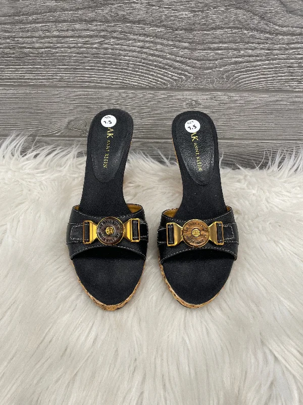 Comfortable Loafers For Women Sandals Heels Wedge By Anne Klein In Black & Brown, Size: 7.5 Comfortable Loafers For Women Sandals Heels Wedge By Anne Klein In Black & Brown, Size: 7.5