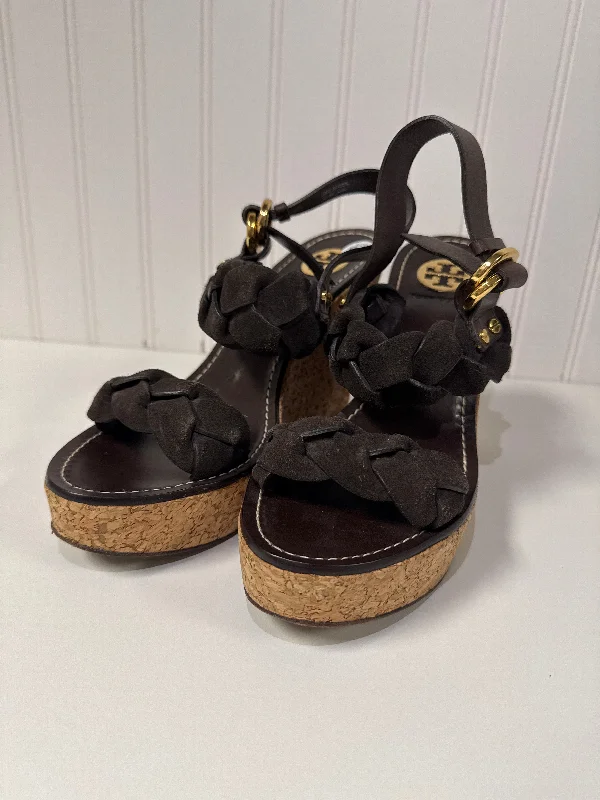 Durable Sports Sneakers Sandals Designer By Tory Burch In Brown, Size: 8.5