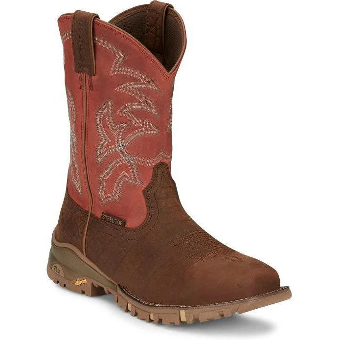 Waterproof Loafers Tony Lama Men's Roustabout 11' Steel Toe WP Western Work Boot -Brown- TW5007 Waterproof Loafers Tony Lama Men's Roustabout 11' Steel Toe WP Western Work Boot -Brown- TW5007