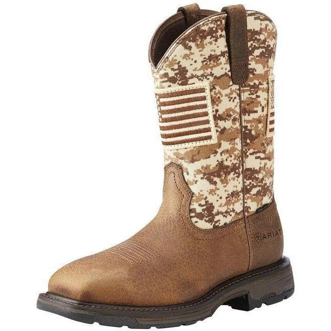 Stylish Winter Footwear Ariat Men's WorkHog Patriot 11" Steel Toe Western Work Boot - Earth - 10022968 Stylish Winter Footwear Ariat Men's WorkHog Patriot 11" Steel Toe Western Work Boot - Earth - 10022968