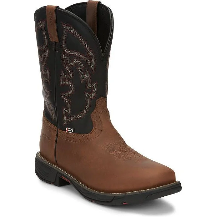 Waterproof Loafers Justin Men's Rush 11" Comp Toe Western Work Boot -Tan- WK4337