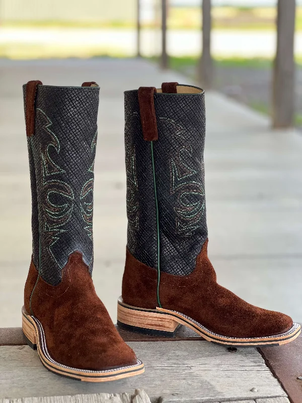 Durable Flip Flops Olathe Boot Co. | Raiz Waxy Kudu Stovepipe Boot