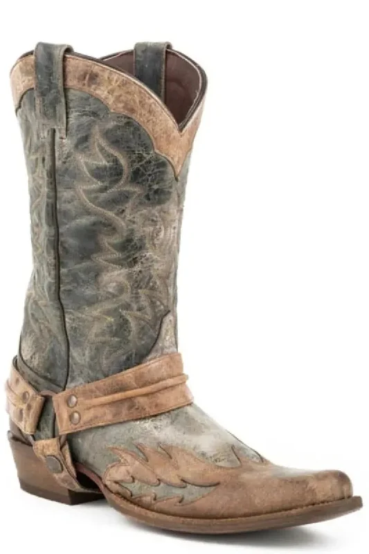 Luxury Running Shoes Stetson Sundance Biker (Black) - Men's Cowboy Boot