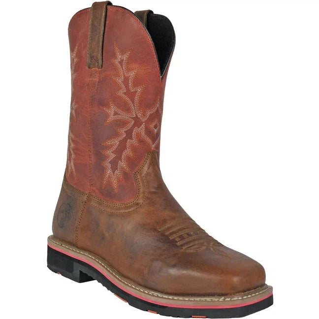 High Fashion Footwear Hoss Men's Landon Cognac 11" Soft Toe Western Work Boot - Cognac/Red 92048 High Fashion Footwear Hoss Men's Landon Cognac 11" Soft Toe Western Work Boot - Cognac/Red 92048