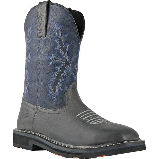 Luxury Leather Sneakers Hoss Men's Hunch Composite Toe Western Work Boot - Grey/Navy 92030 Luxury Leather Sneakers Hoss Men's Hunch Composite Toe Western Work Boot - Grey/Navy 92030