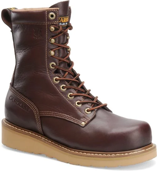 Durable Sports Sneakers Carolina Men's 8" AMP Hi Broad Toe Wedge Work Boots - Dark Oak CA8049 Durable Sports Sneakers Carolina Men's 8" AMP Hi Broad Toe Wedge Work Boots - Dark Oak CA8049