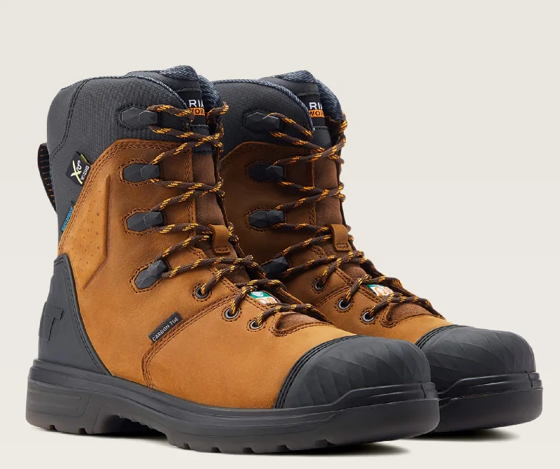 Luxury Running Shoes Ariat Men's Outlaw 8" Carbon Toe WP MG PR Work Boot - Brown - 10033998