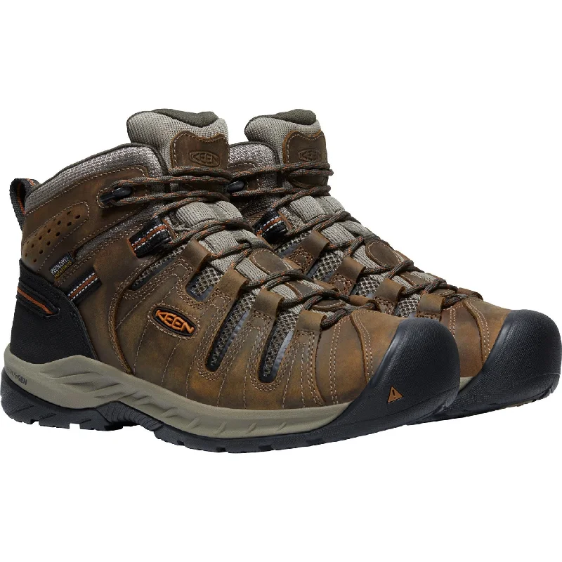 Comfortable Lace-Up Boots Keen Utility Men's Flint II Mid Soft Toe WP Work Boot- Olive - 1025613 Comfortable Lace-Up Boots Keen Utility Men's Flint II Mid Soft Toe WP Work Boot- Olive - 1025613