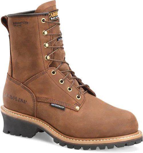 Best Work Boots Carolina Men's 8" Steel Toe Waterproof Insulated Logger Boot - CA5821 Best Work Boots Carolina Men's 8" Steel Toe Waterproof Insulated Logger Boot - CA5821