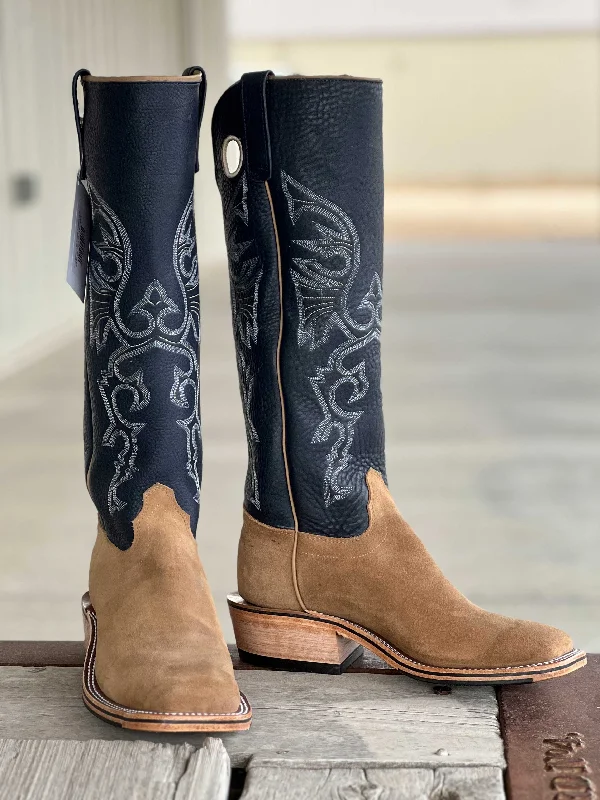 Outdoor Athletic Shoes Olathe Boot Co. | Tan Newman Roughout Tall Top Boot