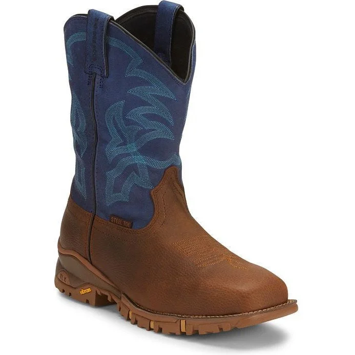 Comfortable Work Sneakers Tony Lama Men's Roustabout 11' Steel Toe WP Western Work Boot -Brown- TW5010 Comfortable Work Sneakers Tony Lama Men's Roustabout 11' Steel Toe WP Western Work Boot -Brown- TW5010