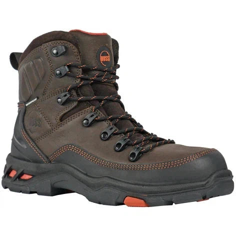Comfortable Hiking Footwear Hoss Men's Traverse 6" Composite Toe Waterproof Slip Resist Work Boot - Brown 60260 Comfortable Hiking Footwear Hoss Men's Traverse 6" Composite Toe Waterproof Slip Resist Work Boot - Brown 60260