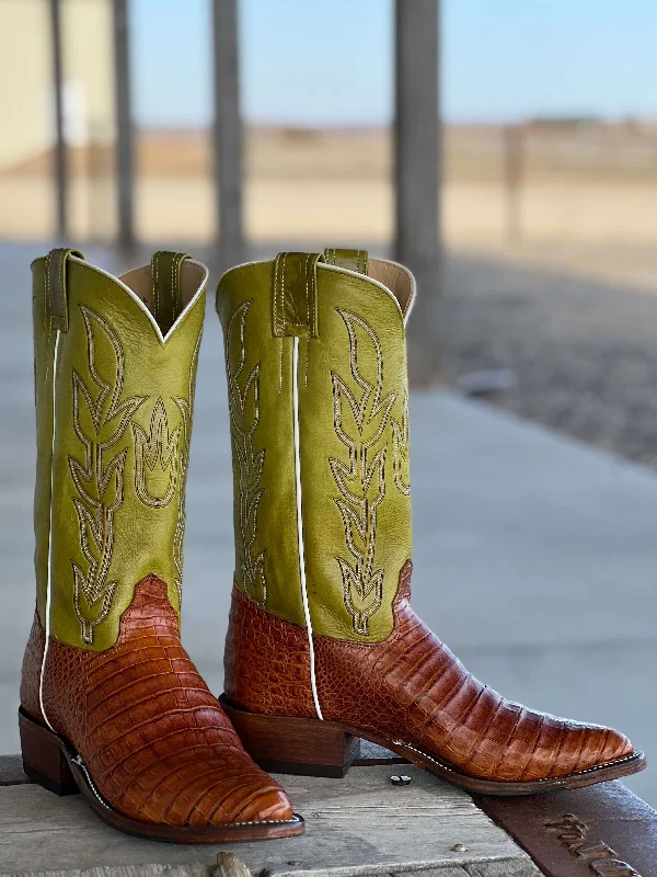 Stylish Platform Boots Olathe Boot Co. | Brandy Caiman Belly Boot