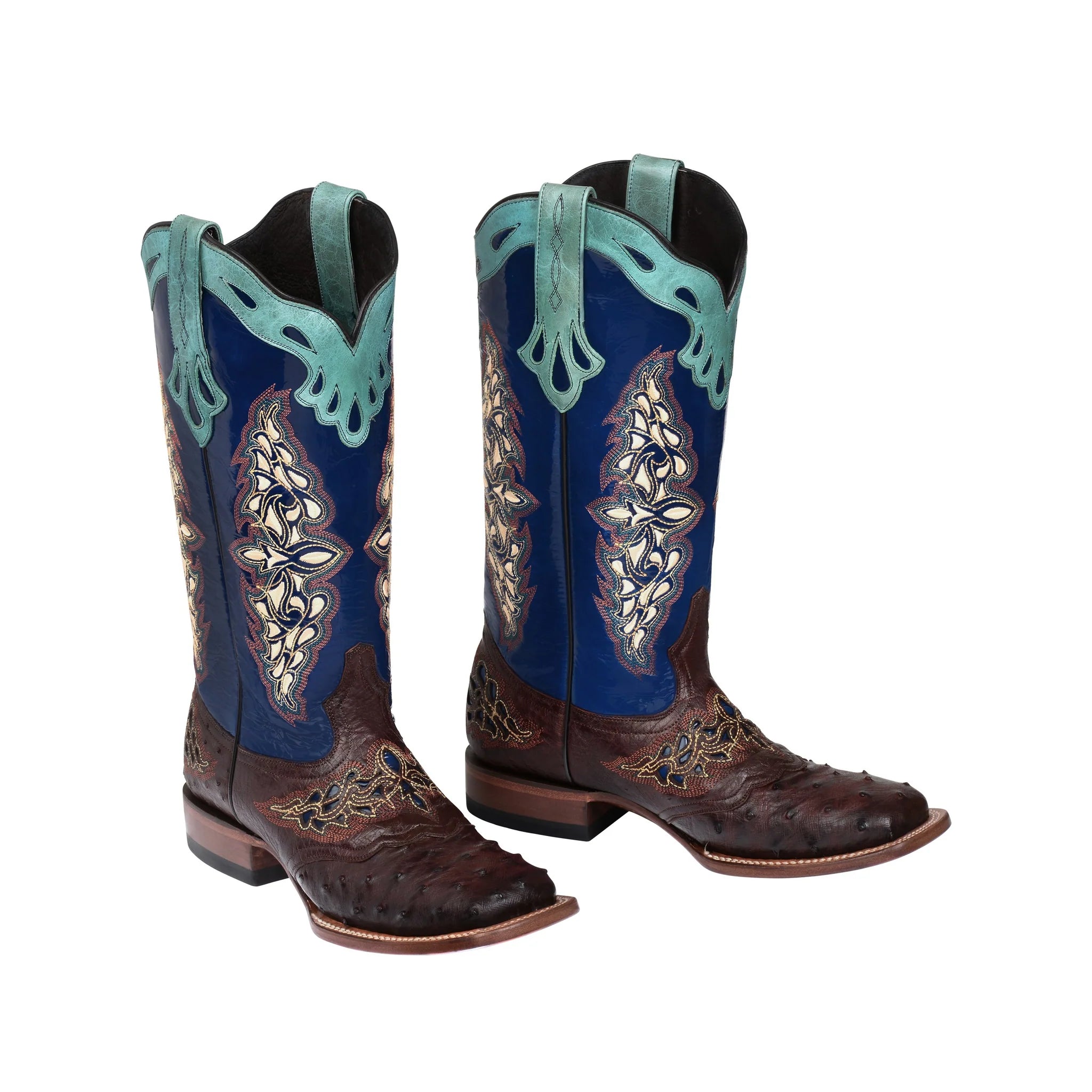 Comfortable Casual Sandals Lucchese Women's Amberlyn Ostrich Boot M5802 - Sienna/Navy Comfortable Casual Sandals Lucchese Women's Amberlyn Ostrich Boot M5802 - Sienna/Navy