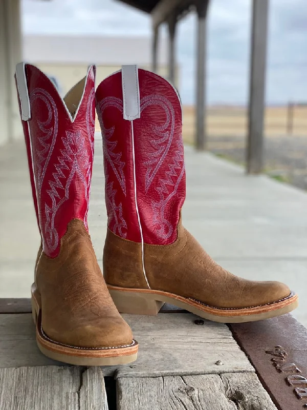 Trendy Casual Sandals Olathe Boot Co. | Natural Brahma Bison Crepe Sole Boot