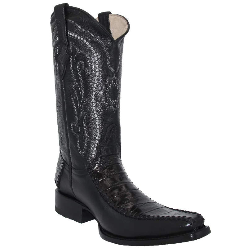 Waterproof Loafers Mens Genuine Leather Crocodile Alligator Print Western Boot