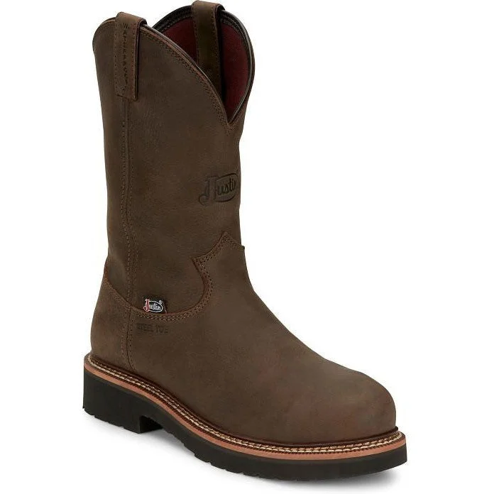 Summer Sports Shoes Justin Men's Carbide 11" WP Steel Toe Western Work Boot -Brown- OW4458 Summer Sports Shoes Justin Men's Carbide 11" WP Steel Toe Western Work Boot -Brown- OW4458