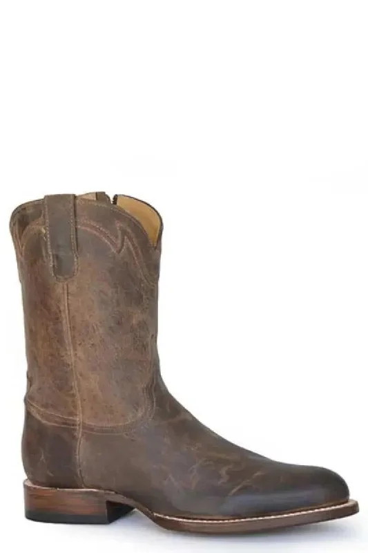 Fashionable Loafers For Sale Stetson Roughstock (Brown) - Men's Leather Cowboy Boot Fashionable Loafers For Sale Stetson Roughstock (Brown) - Men's Leather Cowboy Boot