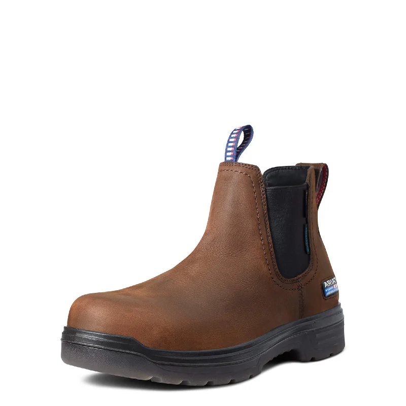 Cozy Indoor Slippers Ariat Men's Turbo Chelsea Carbon-Toe Work Boot