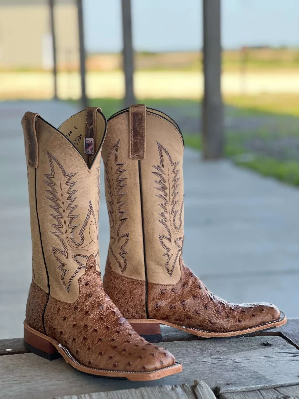 Comfortable Loafers For Women Anderson Bean | Brandy Bruciato Full Quill Ostrich Boot