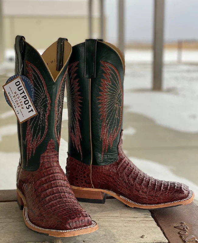 Trendy Boots Online Anderson Bean | Rust Lux Hornback/Smooth Kidskin Top Caiman Boot