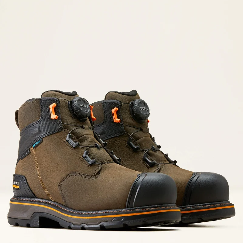 Winter Hiking Sneakers Ariat Men's Stump Jumper 6" Comp Toe WP BOA Work Boot- Coffee- 10048060 Winter Hiking Sneakers Ariat Men's Stump Jumper 6" Comp Toe WP BOA Work Boot- Coffee- 10048060
