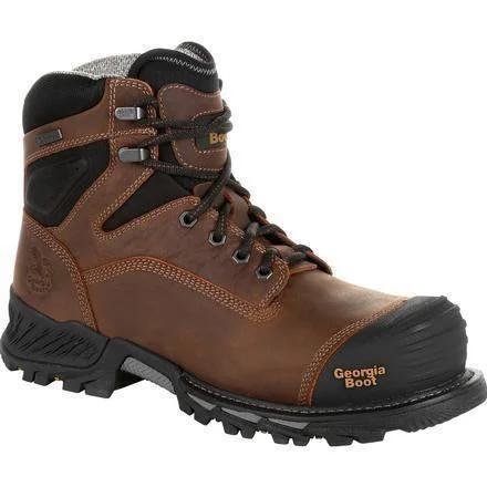 Sporty Casual Shoes Georgia Men's Rumbler 6" Comp Toe WP Work Boot - Brown - GB00284 Sporty Casual Shoes Georgia Men's Rumbler 6" Comp Toe WP Work Boot - Brown - GB00284