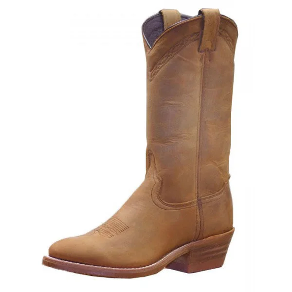 Stylish High Heel Sandals Abilene Cowhide Western Boots (Dirty Brown)