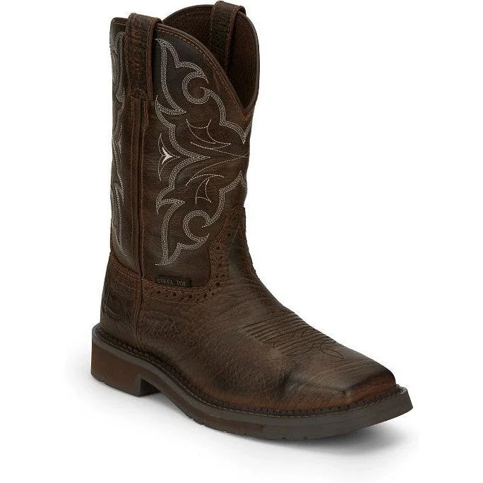 Affordable Hiking Shoes Justin Men's Amarillo 11" Steel Toe Western Work Boot -Brown- SE4313 Affordable Hiking Shoes Justin Men's Amarillo 11" Steel Toe Western Work Boot -Brown- SE4313