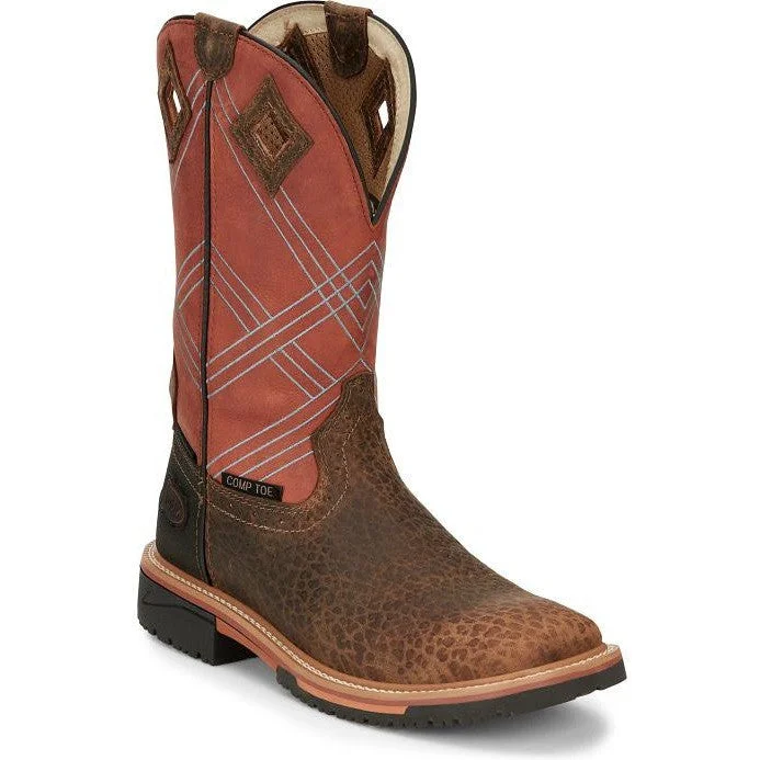 Best Dress Shoes Justin Men's Dalhart 12" Nano CT Western Work Boot -Brown- SE4218 Best Dress Shoes Justin Men's Dalhart 12" Nano CT Western Work Boot -Brown- SE4218