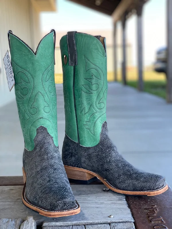 Comfortable Flip Flops Olathe Boot Co.  | Slate Safari Giraffe Grey Pull Boot
