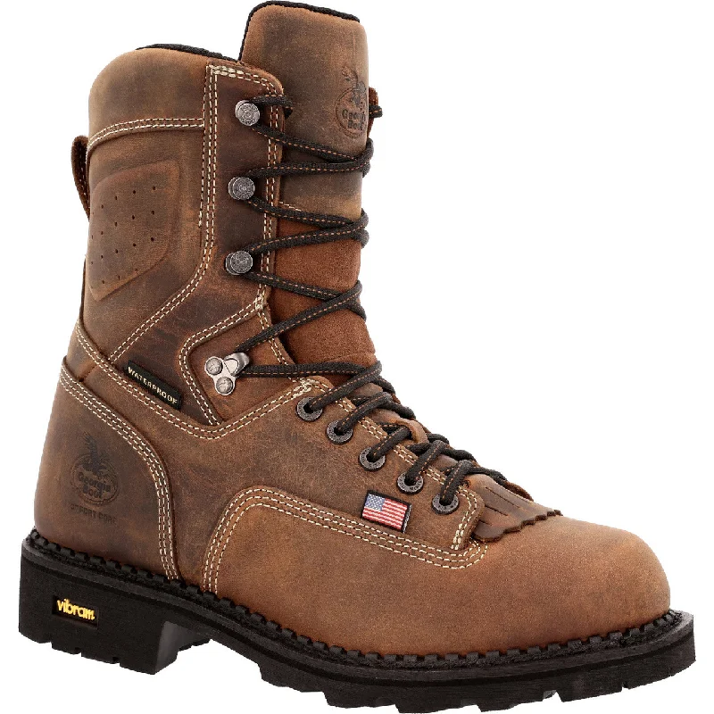 Breathable Sports Shoes Georgia Men's USA Made Waterproof Logger Work Boot - Brown - GB00538 Breathable Sports Shoes Georgia Men's USA Made Waterproof Logger Work Boot - Brown - GB00538