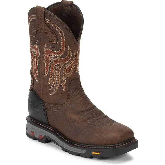 Trendy Formal Shoes Justin Men's Driscoll 11" Steel Toe Western Work Boot -Brown- WK2111 Trendy Formal Shoes Justin Men's Driscoll 11" Steel Toe Western Work Boot -Brown- WK2111
