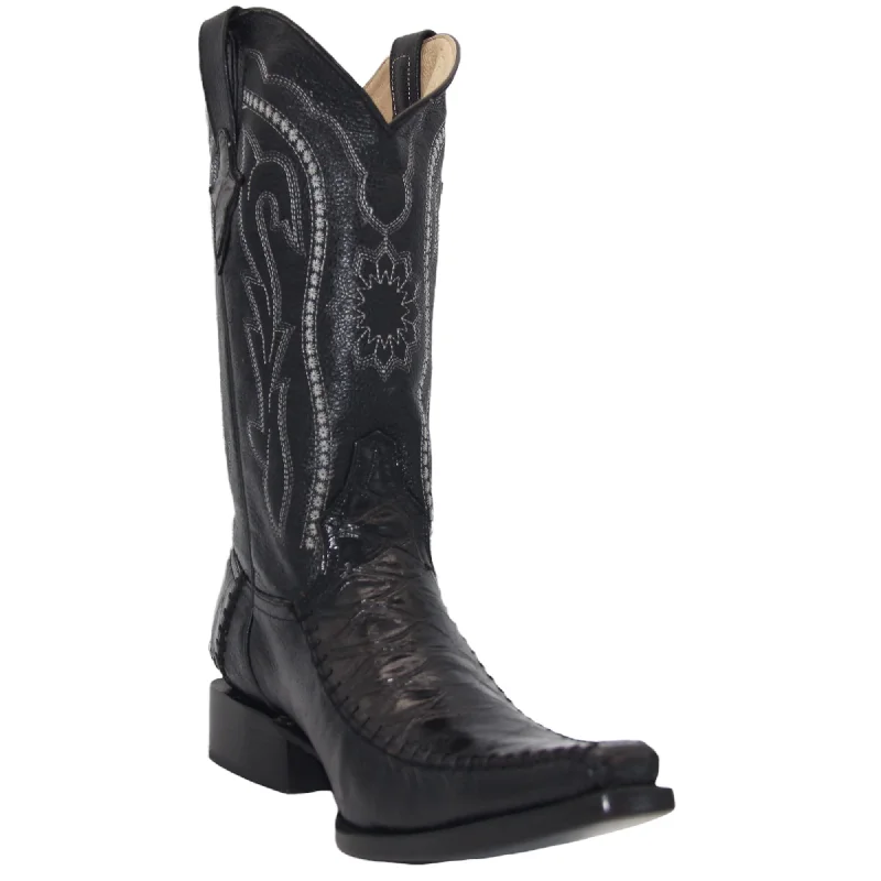Trendy Sports Sneakers Men's Exotic Print Genuine Leather Dress Cowboy Boot