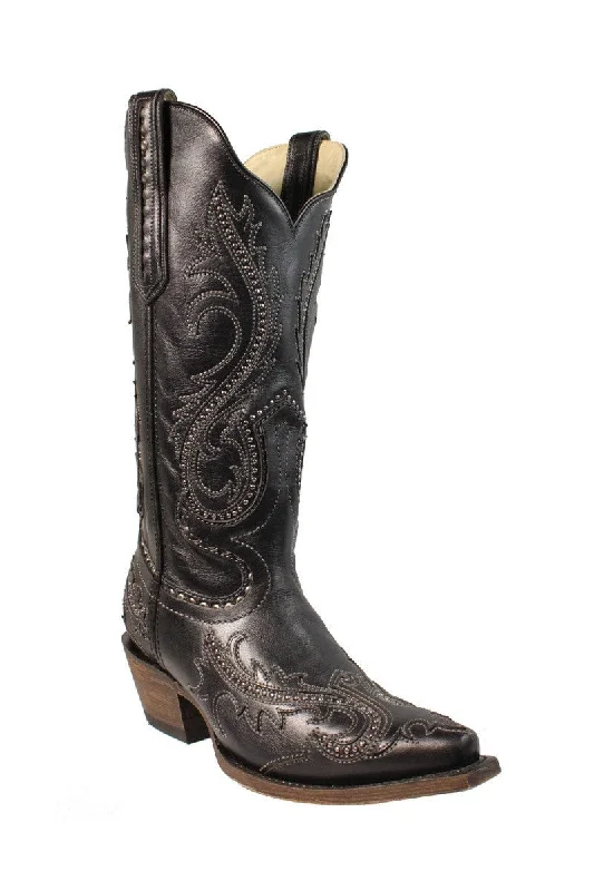 Sporty Snow Boots Corral Women's Black Overlay & Studded Boot G1402