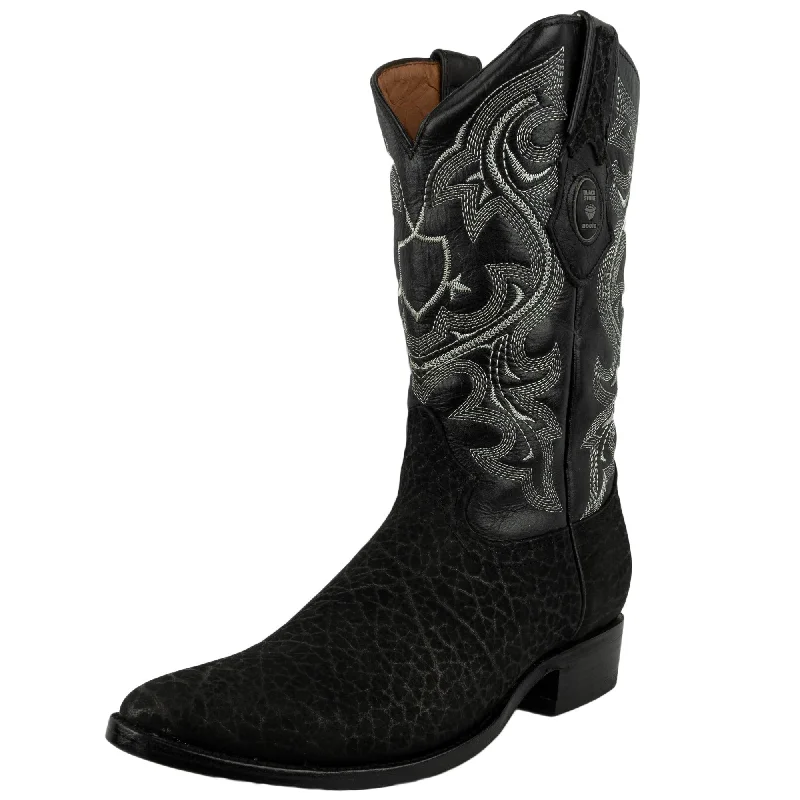 Outdoor Work Boots Mens Genuine Bull Neck Leather Cowboy Boot