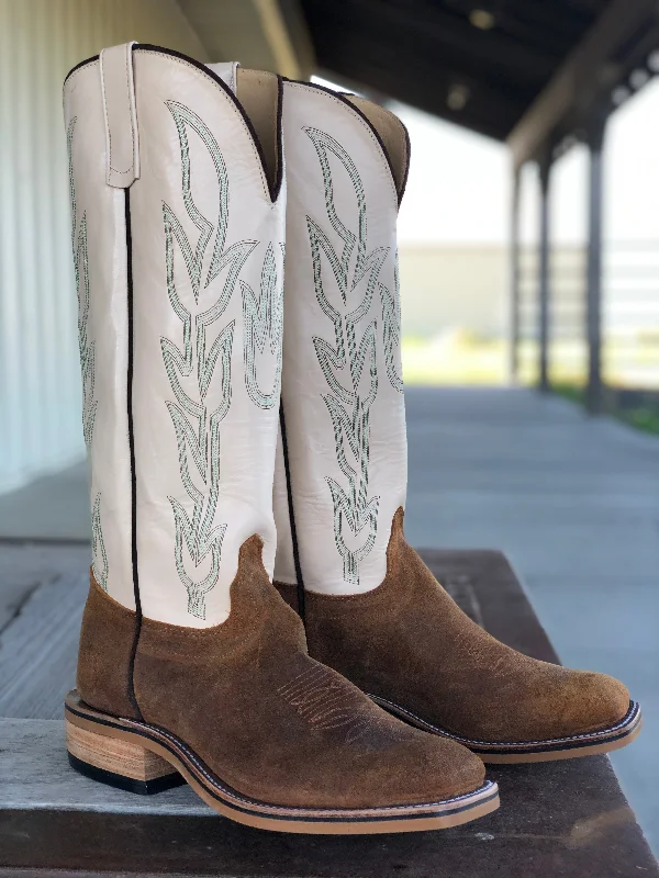 Elegant Wedding Shoes Olathe Boot Co. | Wheatbuck Waxy Kudu/ Block Heel Tall Top Boot