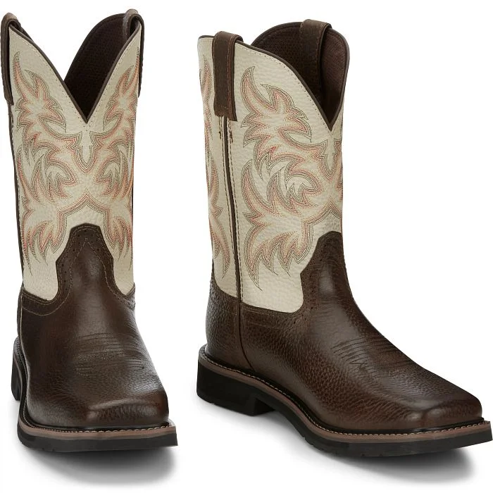 Chic High Heels Collection Justin Men's Driller 11" Square Toe Western Work Boot -Copper- SE4683 Chic High Heels Collection Justin Men's Driller 11" Square Toe Western Work Boot -Copper- SE4683