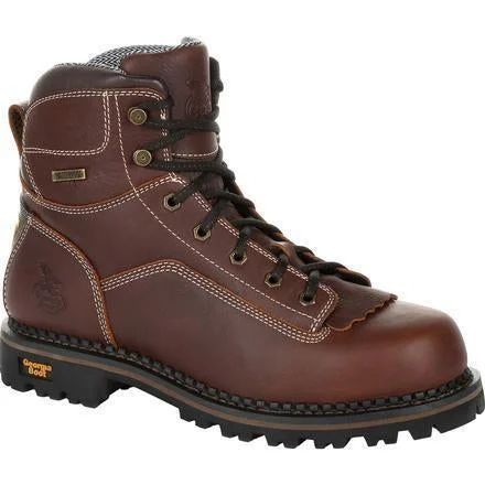 Best Formal Shoes Online Georgia Men's Amp LT Low-Heel Logger 6" WP Work Boot - Brown - GB00270 Best Formal Shoes Online Georgia Men's Amp LT Low-Heel Logger 6" WP Work Boot - Brown - GB00270