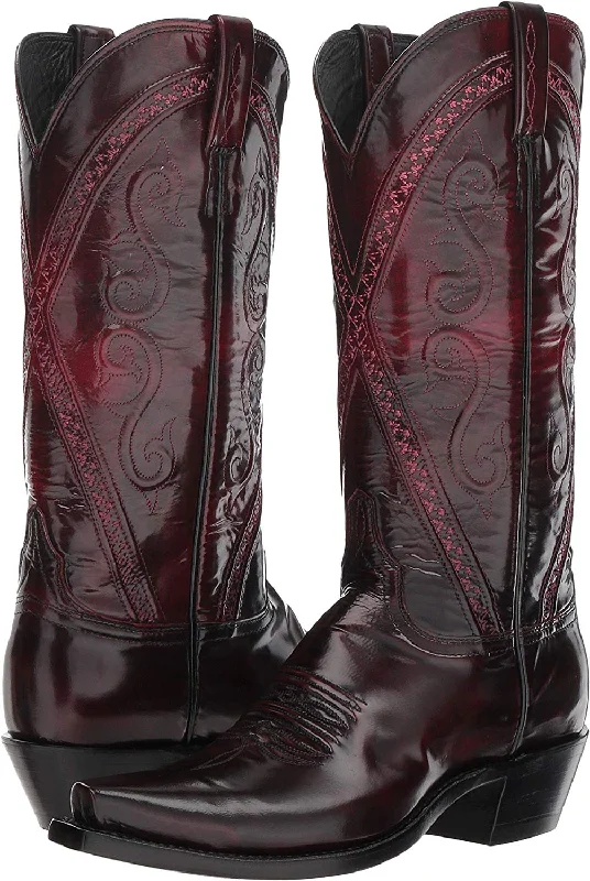 Luxury Hiking Shoes Lucchese Women's Darlene Black Cherry Goat Boot - N4788