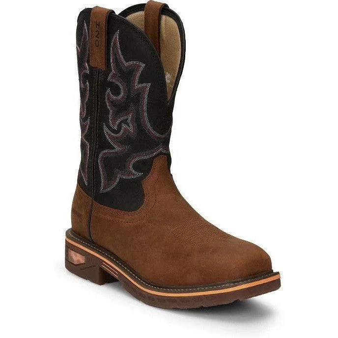 High Fashion Work Boots Justin Men's Resistor 11" Nano Comp Toe Western Work Boot -Brown- CR4012 High Fashion Work Boots Justin Men's Resistor 11" Nano Comp Toe Western Work Boot -Brown- CR4012