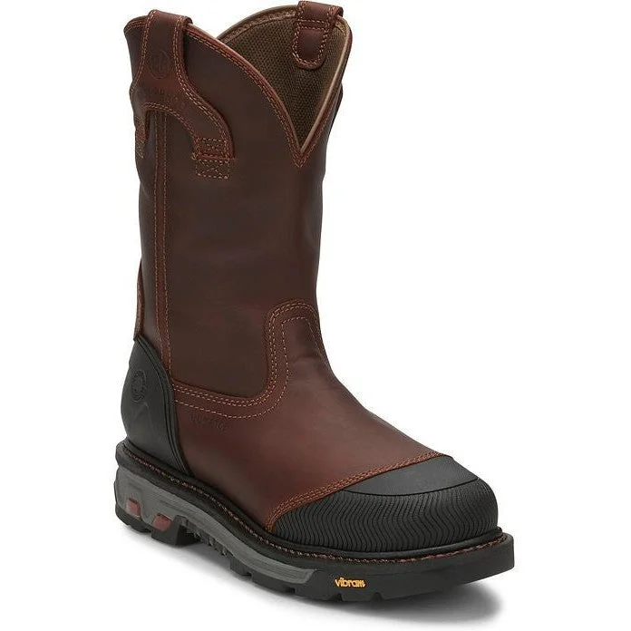 Vintage Boots Collection Justin Men's Warhawk II 11" WP Comp Toe Western Work Boot -Brown- WK2152 Vintage Boots Collection Justin Men's Warhawk II 11" WP Comp Toe Western Work Boot -Brown- WK2152