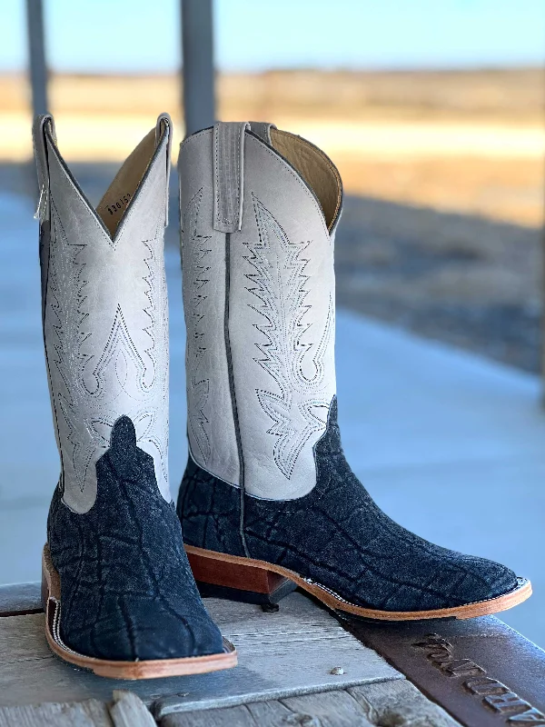Luxury Leather Sneakers Anderson Bean | Blue Safari Elephant Boot