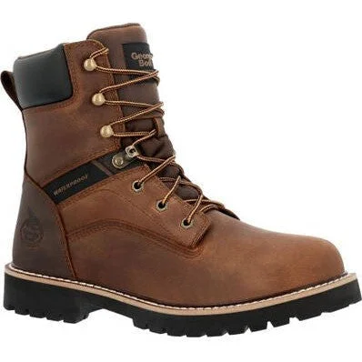Comfortable Athletic Shoes Georgia Men's Core 37 8" WP Slip Resistant Work Boot -Brown- GB00637 Comfortable Athletic Shoes Georgia Men's Core 37 8" WP Slip Resistant Work Boot -Brown- GB00637