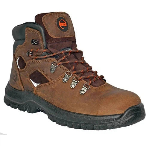 Comfortable Slippers Online Hoss Men's Adam 6" Steel Toe Waterproof Slip Resistant Work Boot - Brown 60421