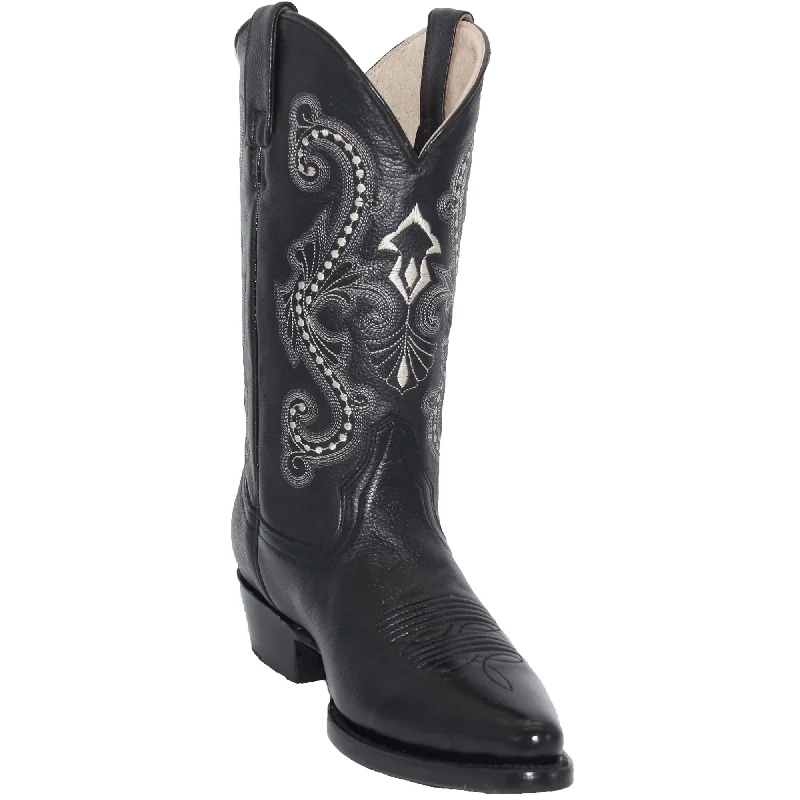 Cozy Casual Shoes Men’s Genuine Leather Luxury J Toe Western Cowboy Boot